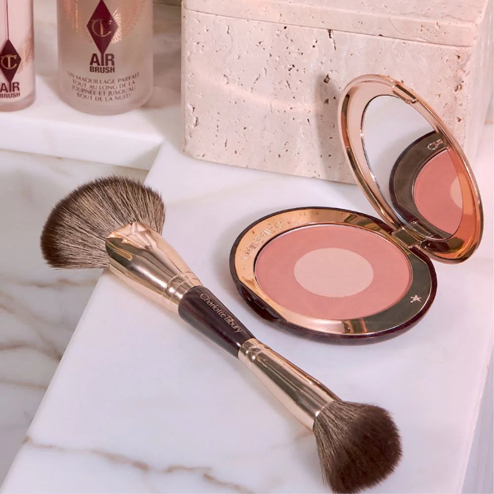 AIRBRUSH FLAWLESS EASY SOFT BLUR BRONZER + BLUSHER BRUSH