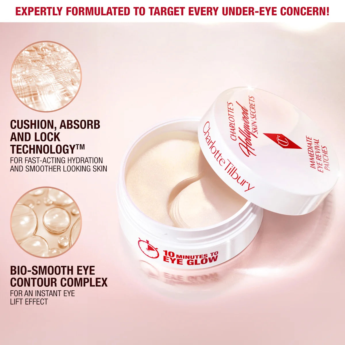 CHARLOTTE'S HOLLYWOOD SKIN SECRETS IMMEDIATE EYE REVIVAL PATCHES
